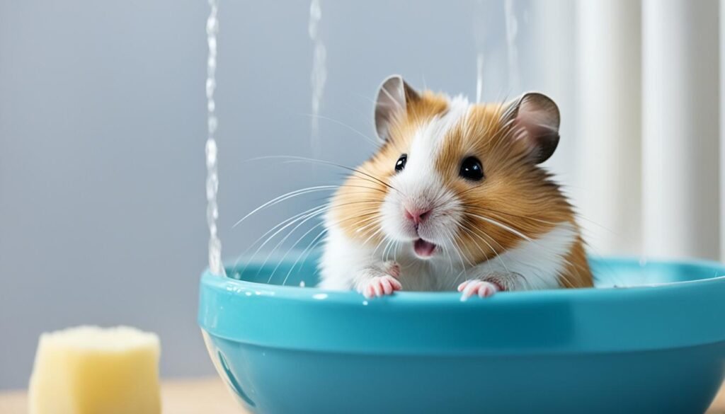 can hamster shower with water